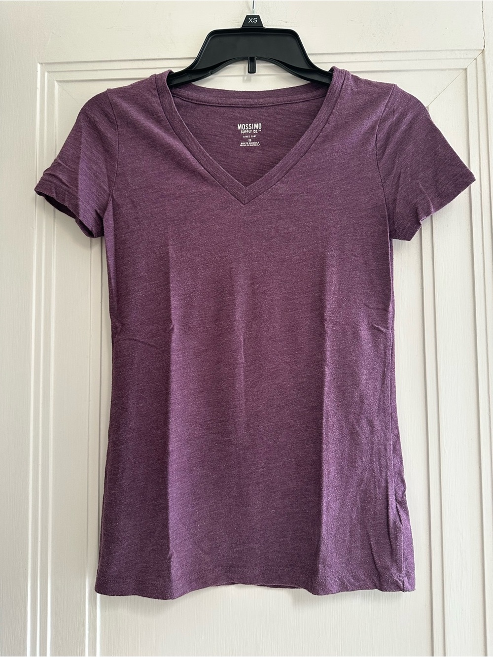 Mossimo Heather Purple V-Neck Tee - XS